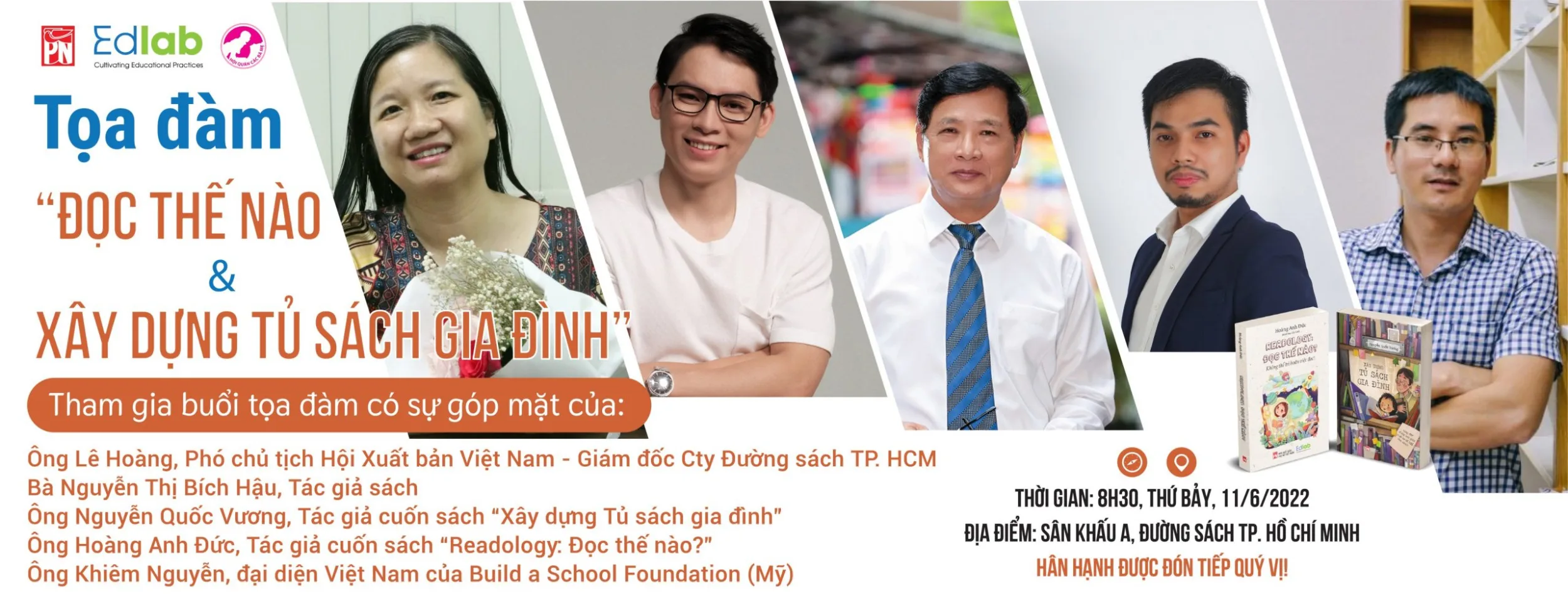 Chủ tịch Đam Books được mời dự Tọa đàm “Đọc sách thế nào & Xây dựngTủ sách gia đình”