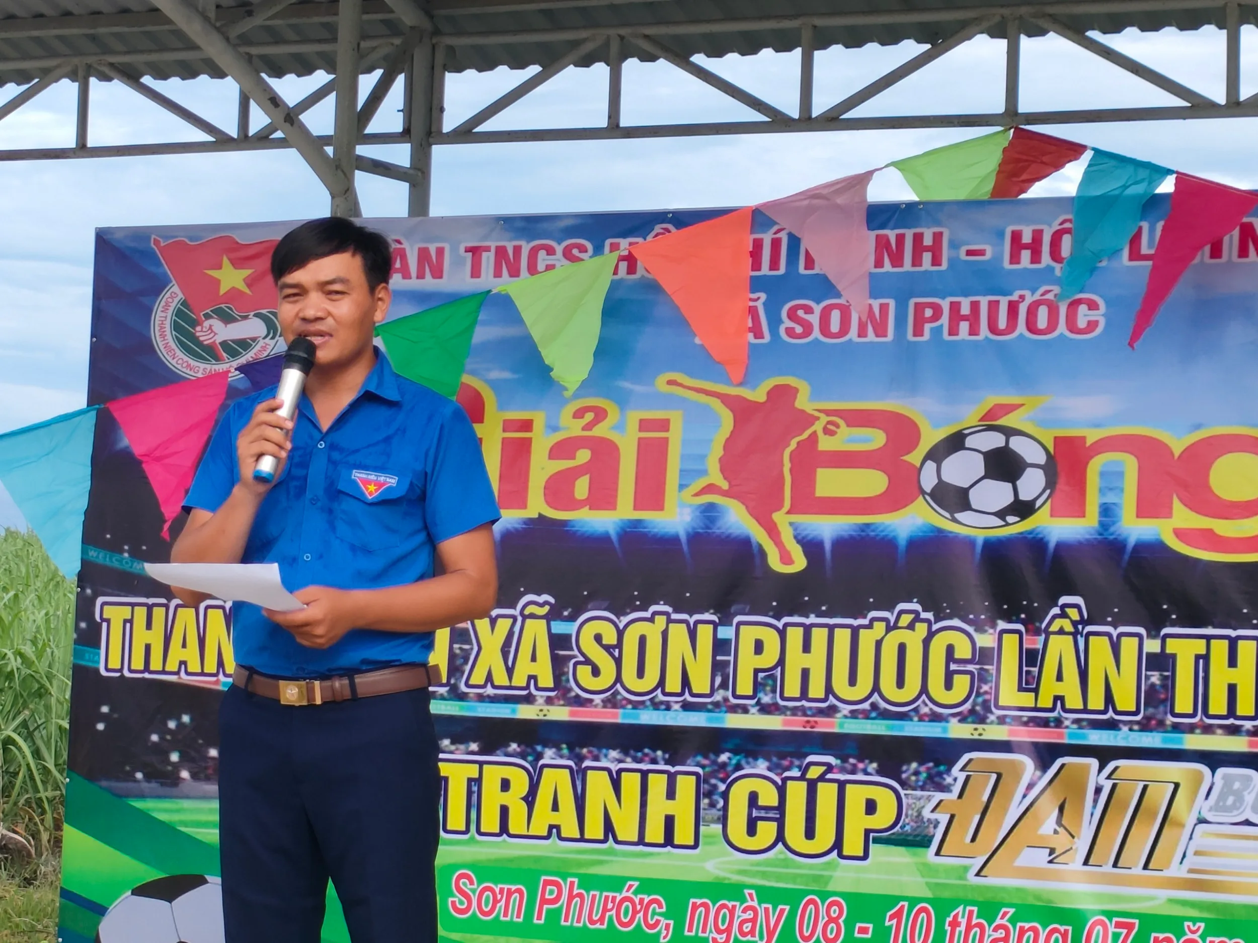 Khai mạc Giải bóng đá nam xã Sơn Phước lần VII – tranh Cúp Đam Books