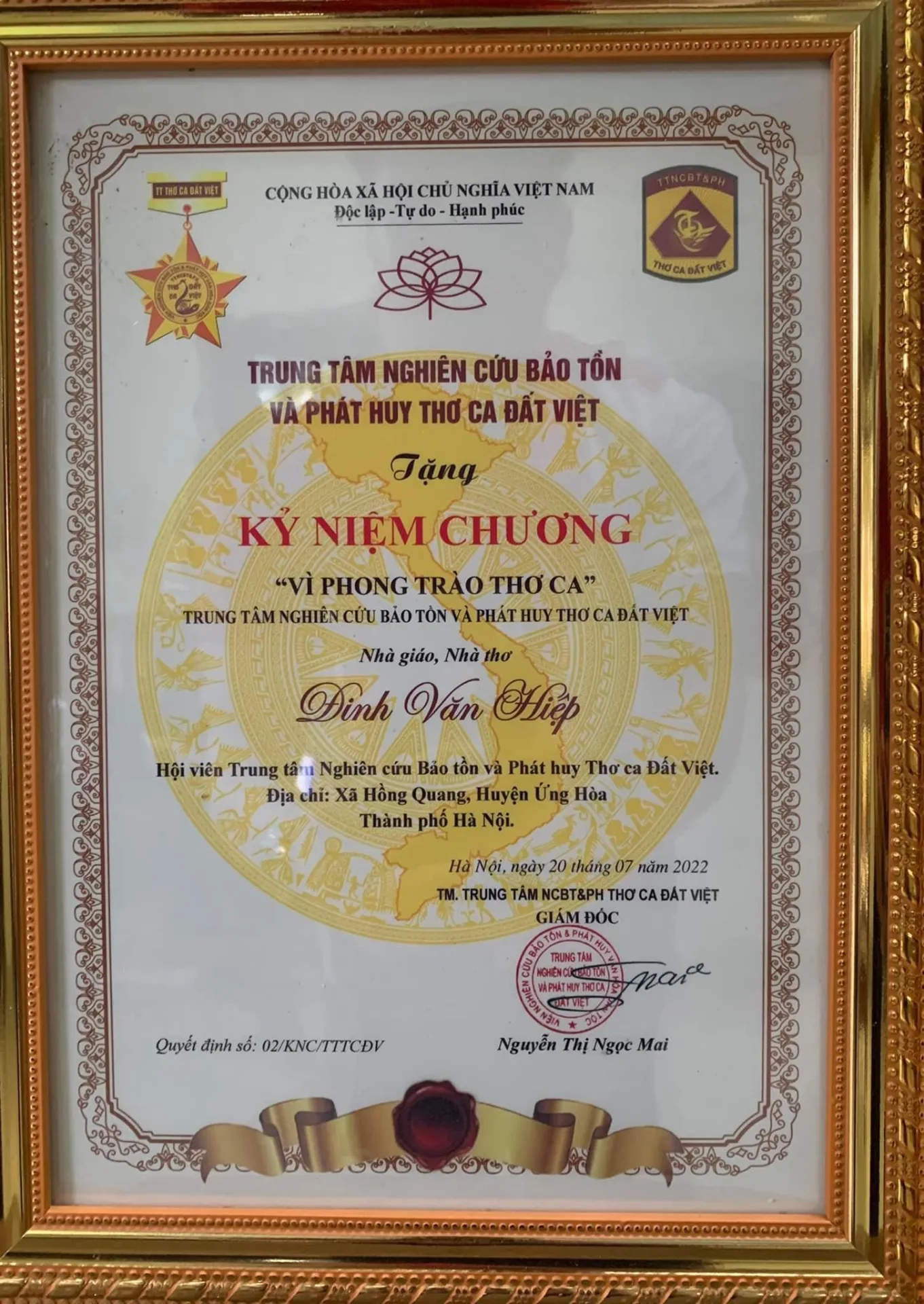 Chân dung Tân Cố vấn Đinh Văn Hiệp