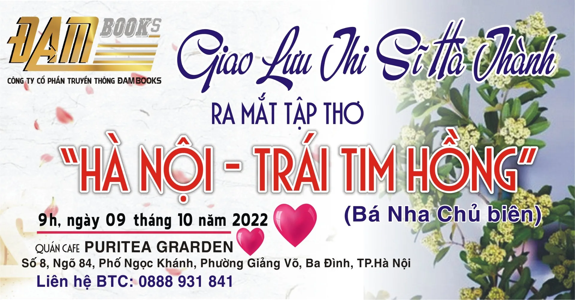 Ra mắt tập thơ “Hà Nội trái tim hồng” tại Thủ đô